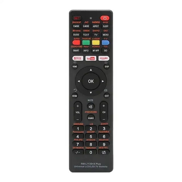New ABS Use for Universal All Brands LCD IR TV Remote Control RM-L1130+X PLUS LCD TV Remote Control