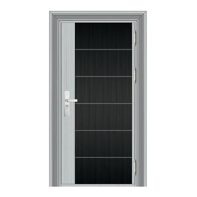 Robust Door Luxury Design Easy Maintenance Fire Rated Stainless Steel Security Door With Smart Lock