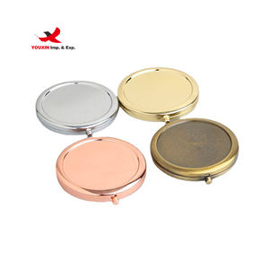 Espejo Cosmético Metálico Plegable Redondo de Bolsillo, de Bajo Precio para Compras Mixtas, con Personalización para Uso Decorativo - Product Image 1
