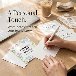 Carte de remerciement personnalisée en gros avec design gratuit, carte de remerciement professionnelle colorée, impression de cartes de vœux pour la décoration de boîtes cadeaux - Product Image 6