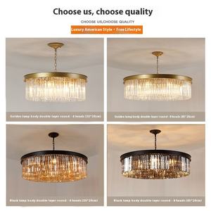 Candelabro de cristal simple moderno para el hogar Lámpara de iluminación Zhongshan Instalación de techo fácil para <span class=keywords><strong>Amazon</strong></span> Cross-Border Living - Product Image 2