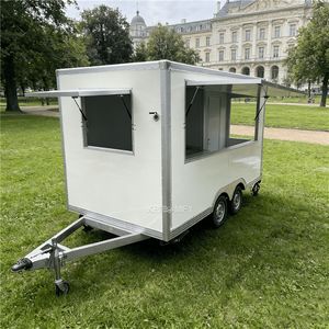 Remolque de Comida con Barra de Concesión, Carrito Móvil de Comida Callejera, Camión con Cocina Completa para Hot Dogs, Dulces y Papas Fritas, Diseño Multifuncional - Product Image 2