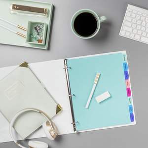 Hojas divisorias de hojas sueltas A4, fabricante al por mayor, carpeta de archivos de 3 agujeros de color estándar de EE. UU., juego de páginas de marcadores - Product Image 3