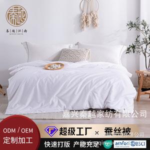 Silk Quilt 100% Silk 5.1-6 Jin Breathable All Season Mother And Child Quilt Double Size Luxury <b>Bedding</b> - Product Image 5