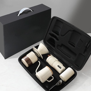 <b>Arabic</b> Coffee Kit With Manual Maker Eco-Friendly Travel Bag for Brewing Box Packaging WD08 Modern Design and Mini - Product Image 1