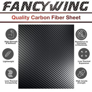 Bán buôn 100% 3K sợi carbon tấm sợi carbon tấm sợi carbon tấm laminate tấm đồng bằng dệt Bảng điều khiển Tấm - Product Image 2