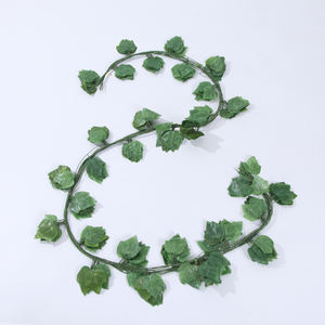 Hojas de batata de plástico baratas, planta colgante artificial, vid de <span class=keywords><strong>sauce</strong></span> <span class=keywords><strong>llorón</strong></span> verde para decoración de fiestas - Product Image 3