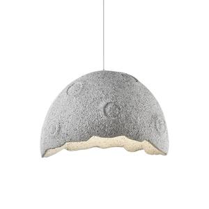 Lampe de comptoir de bar de style Wabi-Sabi, design original, suspension rétro ovale en pierre, LED à hauteur réglable, pour café et gîte - Product Image 2