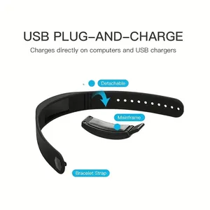 Geräuschloser Vibrationsalarm LED-Armband Silikon Schrittzähler Kalorien-Tracker Zeit-Datums-Anzeige Fitness-Armbanduhr für Männer Frauen - Product Image 2