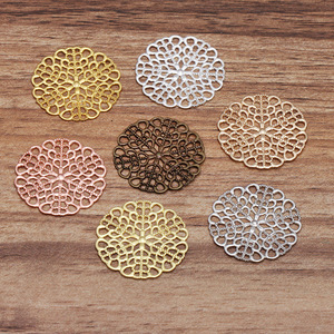 Peça de Flor de 25mm com Revestimento de Cobre em 5 Cores (07549) Fornecimento Imediato Material de Decoração para Penteado de Fantasia Han - Product Image 2