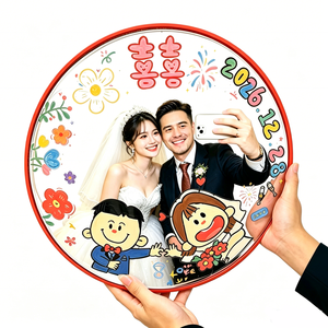 Wholesale Custom UV Printable <b>Acrylic</b> Convex <b>Mirror</b> for Wedding Photo Booth Props Guest Book - Product Image 1