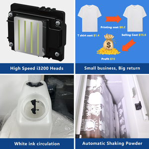 เครื่องพิมพ์เสื้อยืดแบบตั้งโต๊ะรุ่นใหม่ A3 Dual I3200/I1600 พร้อมเตาอบแห้ง แท่นวางแบบแบน และเครื่องเขย่าหมึกพิกเมนต์สำหรับพิมพ์เสื้อยืด - Product Image 4
