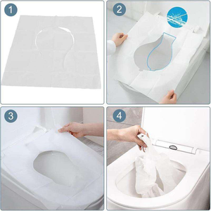 Couvre-siège de <span class=keywords><strong>toilette</strong></span> jetable pour toilettes publiques, imperméable, portable, hygiénique et biodégradable - Product Image 6