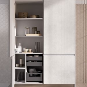 Nouvelles solutions de rangement de cuisine en bois de cerisier massif personnalisées modernes conçoit des armoires de cuisine avec tiroirs à fermeture en douceur - Product Image 4