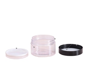 Baka Factory-bouteille vide de crème de maquillage en plastique transparent à large bouche - Product Image 1