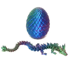 2024 Novo serviço de impressão 3D de ovos de dragão para bebês, brinquedos articulados de dragão com pedras preciosas, criativos colecionáveis e presentes