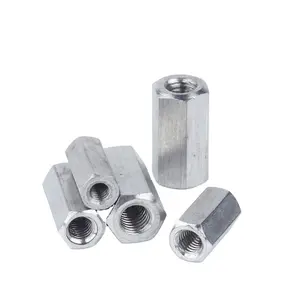 DIN6334 China Factory stainless steel 304 316 metric long Hexagon coupling nuts