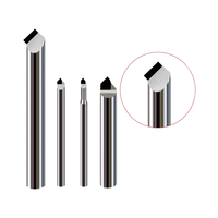 Fraise CNC en acier au tungstène PCD diamant chanfrein 60 ° 90 ° degrés pour cuivre aluminium acrylique ODM OEM fraise en bout pour métal