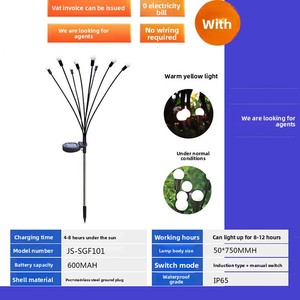IP65 Waterproof LED Solar Garden <b>Lights</b> Festive Atmosphere Firefly Ground <b>Plug</b> for Outdoor Courtyard Garden Colorful <b>Lights</b> - Product Image 2