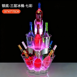 Richshining Nouvelle Arrivée <span class=keywords><strong>Grande</strong></span> Capacité <span class=keywords><strong>Tour</strong></span> à Champagne LED 3 Niveaux Seau à Glace LED Présentoir à Bouteilles LED pour Bar Mariage Fête - Product Image 4