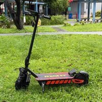 Scooter Eléctrico Todoterreno Plegable de 11 Pulgadas con Doble Rueda de Alta Velocidad, Scooter Eléctrico Portátil para el Transporte Diario, Reemplazo del Automóvil