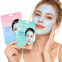 Masque en gel à l'acide hyaluronique et au collagène, marque privée, masque visage profond au bio-collagène, masque coréen au collagène pour la nuit, logo personnalisé