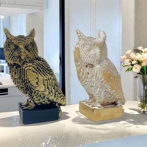 Nueva Figura de Búho de Resina Epoxi, Adorno Artístico de Animal Esculpido para la Entrada del Hogar, Mueble de TV, Decoración de Escritorio - Product Image 3