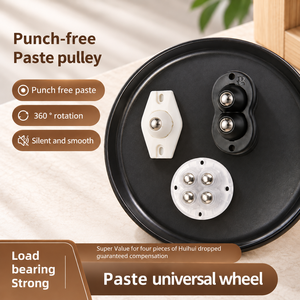 Mini rueda giratoria, rueda universal adhesiva de 360 grados, rueda autoadhesiva para caja de almacenamiento inferior, cubo de basura para muebles - Product Image 3