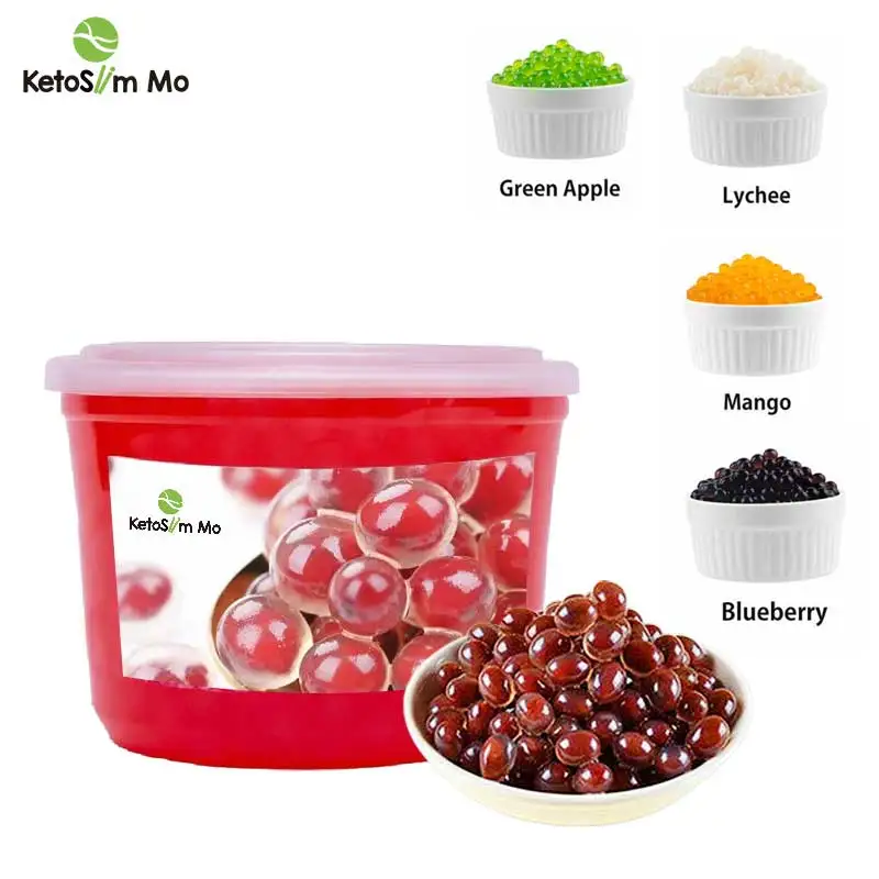 Factory Direct Multi Flavors Crystal Ball Milk Tea Dessert Sugar Water Baking Ingredients Popping Konjac Boba Pearls