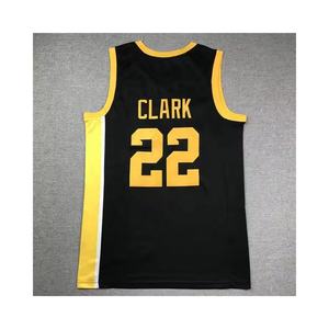 Melhor Qualidade Iowa Caitlin Clark Preto/Amarelo Costurado Basquete Jersey Pronto para Enviar Plus Size Versão - Product Image 1