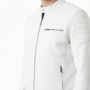 Mejor Proveedor, Chaqueta de Cuero 100% Genuino para Hombre, Deportiva, a la Moda, Impermeable, Transpirable, con Cuello Alto, Nueva, a Bajo Precio - Product Image 5