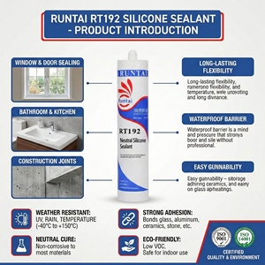 Sigillante <span class=keywords><strong>in</strong></span> Silicone 100% Impermeabile <span class=keywords><strong>per</strong></span> <span class=keywords><strong>Cucina</strong></span> e Bagno, Cartuccia da 10.1oz, OEM Private Label - Product Image 6