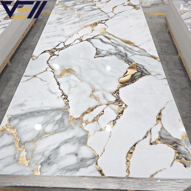 VELL Factory Wholesale Uv Board Pvc Marble Sheet With Cheap Price With High Quality