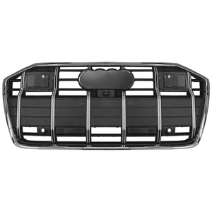 กระจังหน้ารถยนต์อะไหล่รถยนต์สำหรับรถ <span class=keywords><strong>Audi</strong></span> A6อัพเกรดเป็นกรอบสีดำมันวาว/แถบสีเงิน/Acc 2019 2020 2021 2022 <span class=keywords><strong>2023</strong></span> 2024 - Product Image 1