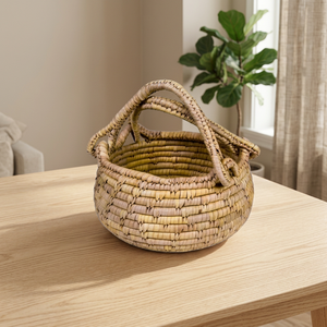 Cesta de Almacenamiento de Hojas de Palma Natural Ecológica Personalizada con Marca, Fabricante de Bangladesh, en Stock, Más Vendida, Exportable - Product Image 3