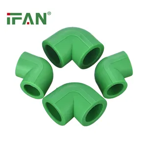 IFAN Wholesale PPR Pipes And Fittings 20~110MM Green Equal Elbow PPR Pipe Fittings