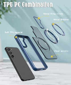 360 Rotation support de téléphone étui de téléphone portable <span class=keywords><strong>pour</strong></span> <span class=keywords><strong>Samsung</strong></span> <span class=keywords><strong>Galaxy</strong></span> S23 Ultra S22 Plus S21 <span class=keywords><strong>S20</strong></span> porte-anneau givré mat couverture <span class=keywords><strong>coque</strong></span> - Product Image 3