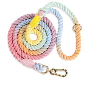 Correa para Perro con Diseño de Cuerda Trenzada Resistente y Herrajes Metálicos Dorados, Cómoda para Paseos Diarios - Product Image 3