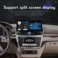 Autoradio Android 12,3 pouces avec CarPlay sans fil, écran tactile, 4G WiFi, pour Mercedes Benz ML GL 2012-2015