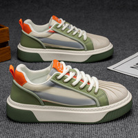 Nouvelles Chaussures de Skate Décontractées en Maille Respirante Été 2026, Semelle Épaisse Antidérapante en EVA, Chaussures de Mode Niche Haut de Gamme pour Hommes