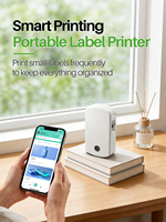 Printer Label Termal S12 0.5" untuk Penggunaan di Rumah, Pembuat Label DIY, Ukuran Kustom, Printer Termal Langsung untuk Stiker Alamat Hadiah dan Paket