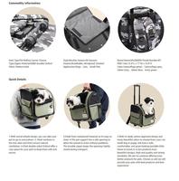 Sac à dos de transport pour animaux de compagnie avec roulettes, poignée télescopique, maille respirante, valise à roulettes pour chats et chiens
