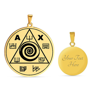 HLSS232 Talismano Magico di Abraxas per Controllare la Vita, Amuleto Portafortuna per Denaro, Collana con Ciondolo in Acciaio Inossidabile - Product Image 1