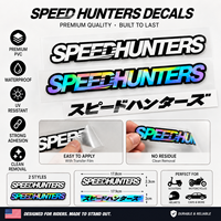 Pegatinas Reflectantes de PVC SHENYIN JDM SpeedHunters, Duraderas, Resistentes al Agua, con Adhesivo Fuerte para Decoración de Autos y Motocicletas