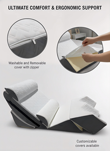 Coussin Ergonomique Certipur en Mousse à Mémoire de Forme Solide pour <span class=keywords><strong>Lit</strong></span>, Soutient le Corps, le Dos, le Cou, les Jambes, Soulage le Reflux Acide, le Confort Gastrique et les Ronflements - Product Image 2