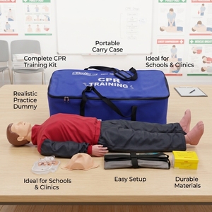 หุ่นจำลองการทำ <span class=keywords><strong>CPR</strong></span> แบบเคลื่อนที่ขั้นสูง พร้อมระบบแสดงผลแบบเรียลไทม์ ระบบช่วยหายใจอัตโนมัติ และระบบให้คะแนนอัตโนมัติสำหรับการฝึกอบรมฉุกเฉิน - Product Image 1