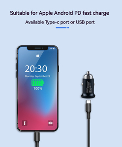 Vô hình mini kéo vòng siêu nhanh Sạc 45W sạc xe hơi hợp kim kẽm pd45w/QC3.0 sạc nhanh đa chức năng sạc nhanh - Product Image 3