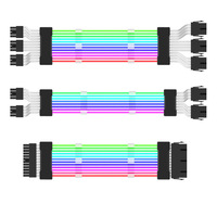 PLUS V2 24pin RGB Cables de extensión 220mm ARGB GPU RGB 24PIN Cable de extensión ARGB SYNC PSU Extensión Rgb Cable Pc Gpu