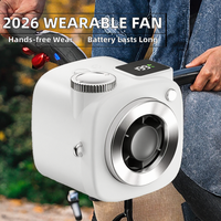 Ventilateur portable 2026 le plus vendu, multi-usages, à suspendre au cou, pour voiture, poussette, avec moteur sans balais, en plastique, pour la maison et l'extérieur