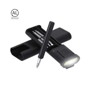 Kit d'outils de poche portable 2-en-1 avec lampe torche LED 4000mAh et tournevis EDC portatif - Product Image 1